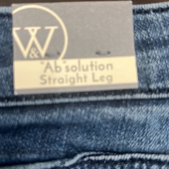 Wit & Wisdom Ab Solution Straight Leg Distressed Denim Jean - Picture 7 of 7